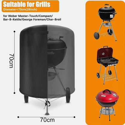 For Raweao Kettle BBQ Cover For Weber 57Cm Waterproof Barbecue Cover Round BBQ Outdoor Cooking Cover