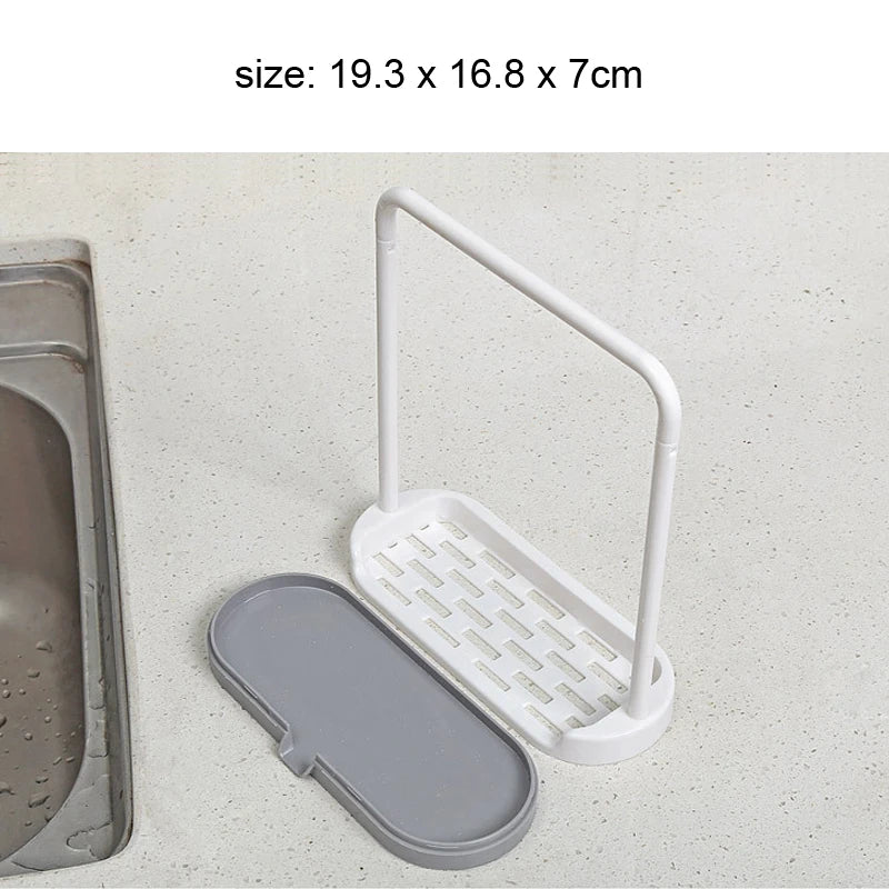 Kitchen Storage Rack, Dishcloth Towel Sponge Organizer Shelf, Over Sink Organizer Rack