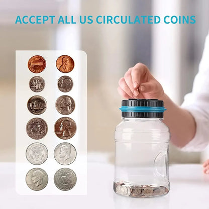 New Electronic Piggy Bank Counter Coin Digital LCD Counting Coin Money Saving Box Jar Coins Storage Box For USD EURO Money Gifts