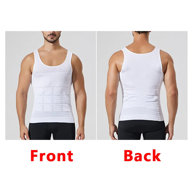 Men's Slimming Vest Body Shaper Chest Belly Compression Shirts Abdomen Waist Trimmer Shapewear Gym Fitness Tank Tops Workout