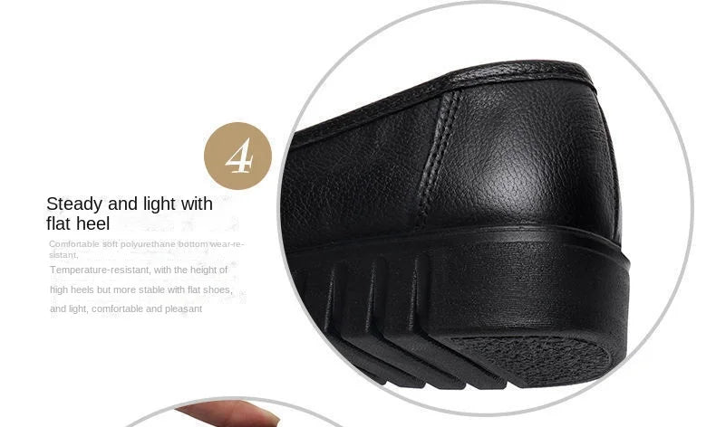 Women Shoes Low Top Round Toe Loafers Waterproof Moccasin Solid Color Versatile Casual Flat Shoes for Women