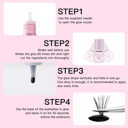 Eyelash Extension Glue 5ml Fast Dry Individual Lashes Glue False eyelash glue Lash Extension makeup tool DIY Cluster Lash Glue