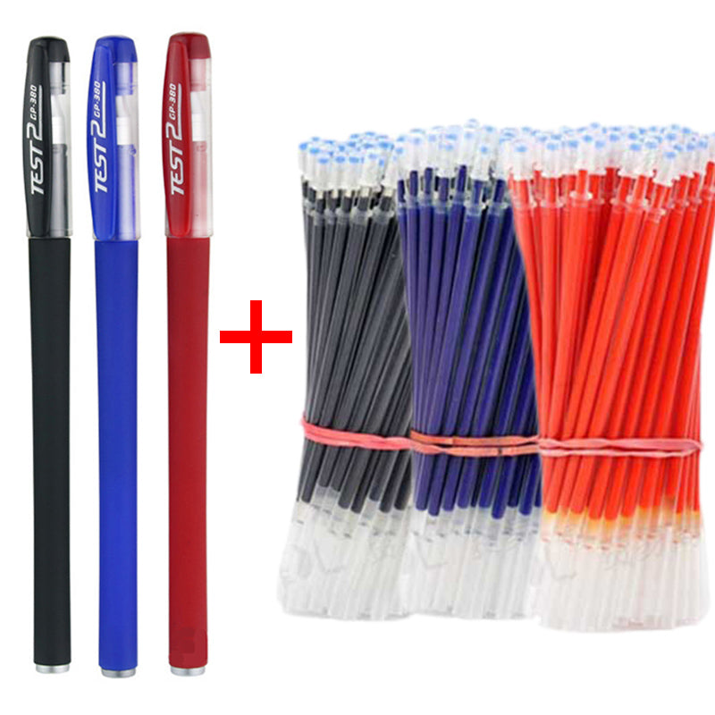 Gel pens Set Black Blue Red Refill Gel Pen Bullet Tip 0.5mm School & office Supplies Stationery kawaii accessories stationery