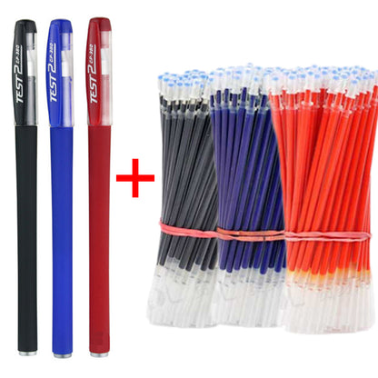 Gel pens Set Black Blue Red Refill Gel Pen Bullet Tip 0.5mm School & office Supplies Stationery kawaii accessories stationery