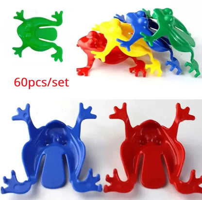 20/50pcs Solid Color Jumping Frog Plastic Bouncing Frog Jumping Frog Children Educational Toy,Gift for Kids Party Favors