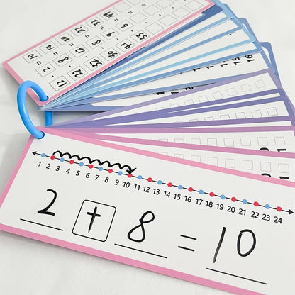 Beginners in 0-12 Mathematical Calculations Self Test Training Card, Maths Fact Learning Tools for Primary School Montessori
