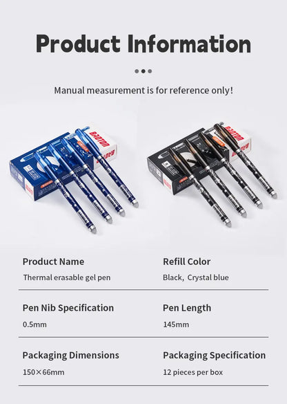 26 Pcs/Set Kawaii Erasable Pens 0.5mm Gel Pen Waterproof Gel Ink Stationery School Writing supplies for Notebook Office Student