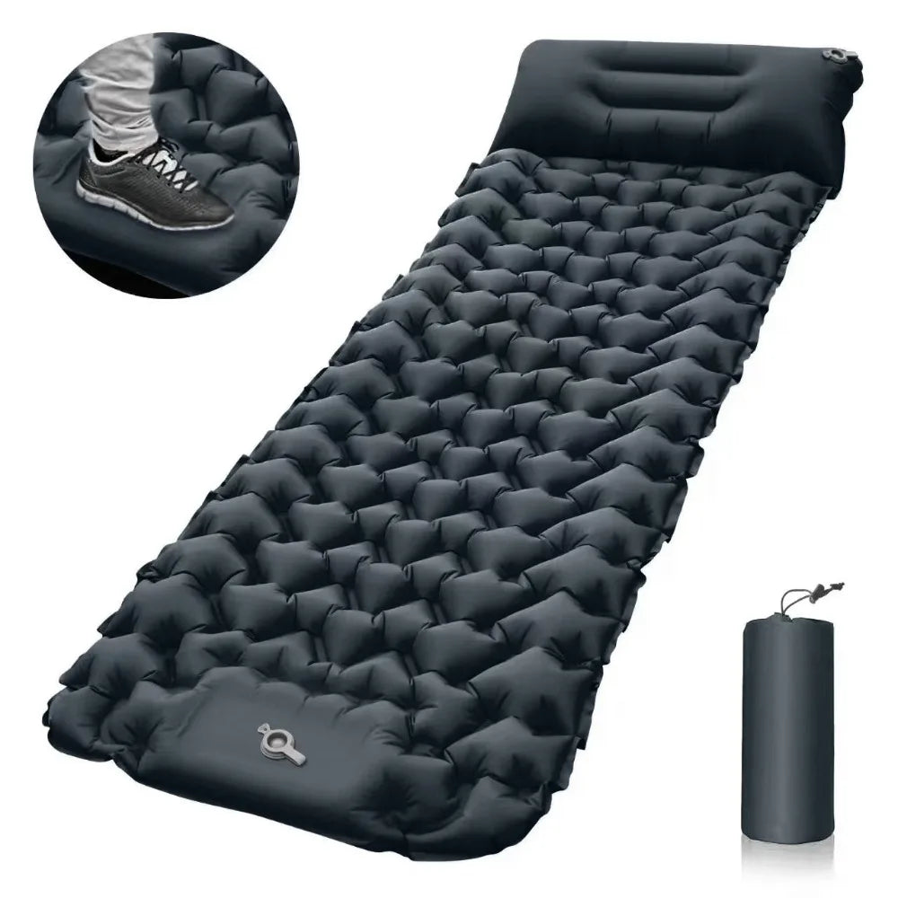 Camping sleeping mats Portable inflatable mattresses Outdoor inflatable mattresses Thickened camping Foot-operated inflatable