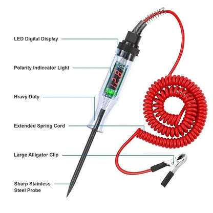 6V 12V 24V Car Truck Voltage Circuit Tester Auto Car Diagnostic Probe Test Pen Light Bulb Electric Measuring Pen Repair Tools