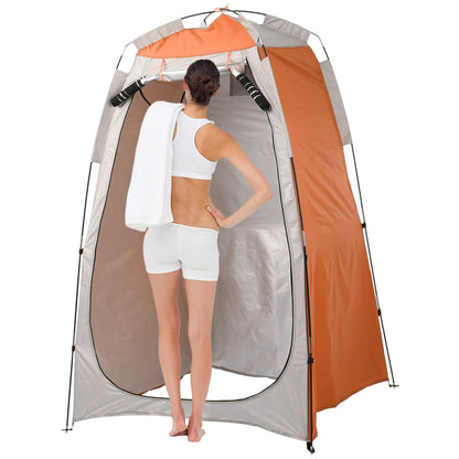 Portable Beach Shower Toilet Changing Tent Sun Rain Shelter Privacy Shelter Tent with Window for Outdoor Camping Bathroom
