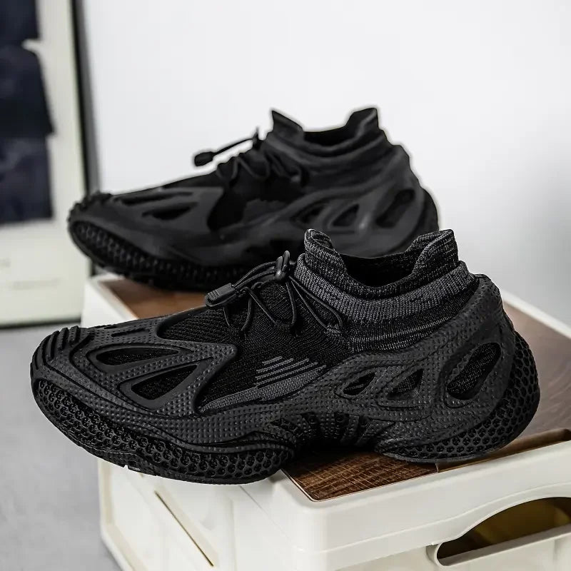 2025 Men Shoes -New Casual and Fashionable Sneakers Sports- Fly Woven Sneakers, Thick Soled- Versatile Socks, and -Trendy -Shoes