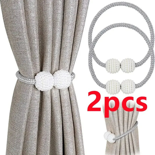 1/2PCS Pearl Magnetic Curtain Clip Curtain Holders Tie Back Buckle Clips Hanging Ball Buckle Tie Back Curtain Decor Accessories