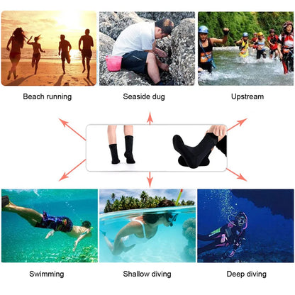 3mm Neoprene Diving Socks Wetsuit Shoes Non-slip Adult Warm Patchwork Elasticity Diving Surfing Boots for Swimming Snorkeling