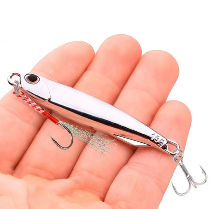 5pcs 10g 15g 20g 25g 30g Plating Silvery Metal Jig Lure Sea Fishing Bait Fishing Lure Saltwater Bass Tackle