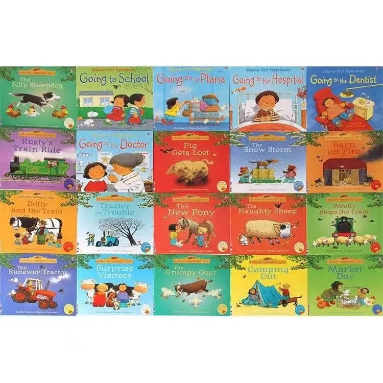 20 Books/set  Kids Usborne Picture Books for Children Baby Famous Story English Child Book Educativo Infantil