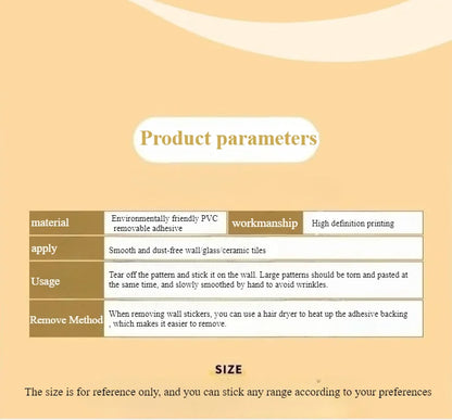 1PC wall sticker measuring instrument ruler for measuring height, cartoon height sticker wallpaper can be removed