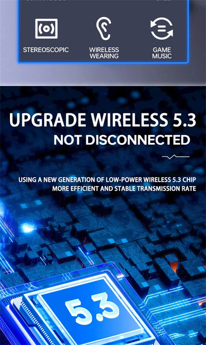 Wireless Bluetooth Headphones TWS Headsets With Mic Stereo Sport In-ear Earphone Touch Control Long Standby HD Call Earbuds Game