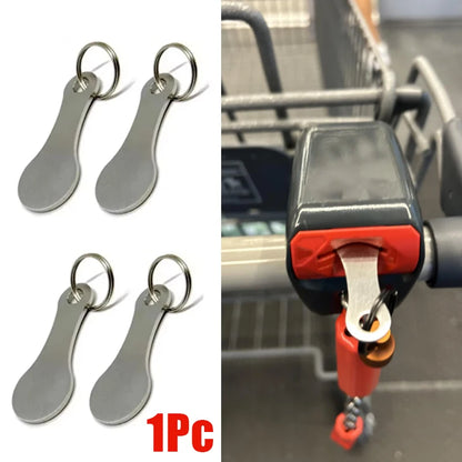 Shopping Cart Token Stainless Steel Hard Portable Key Ring Metallic Keychain For Key Hook Practical Daily Use Accessorie Cart