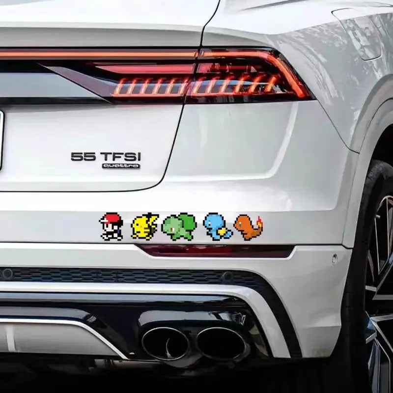 2pcs/Set Pokemon Charmander Reflective Car Stickers Collision Night Warning Reflective Sticker for Automobile Trunk Accessories