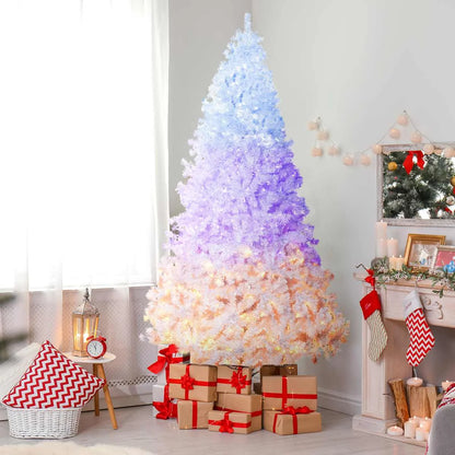 White Christmas Tree Auto Tree Branches Infinite Light 8 Flashing Modes Stereo Wooden Scene Layout Decorations Ornaments Handmad