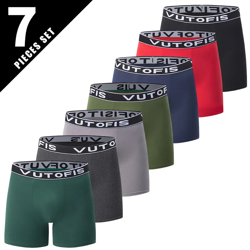 4/5 /10 Pcs Fashionable Men's Long Underwear Casual Boyshort Youth Sports Shorts Comfortable Breathable Stretch Shorts Underwear