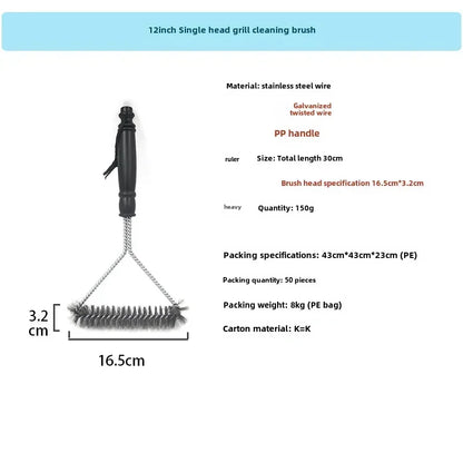 Barbecue Grill BBQ Brush Clean Tool Grill Accessories Stainless Steel Bristles Non-stick Cleaning Brushes Barbecue Accessories