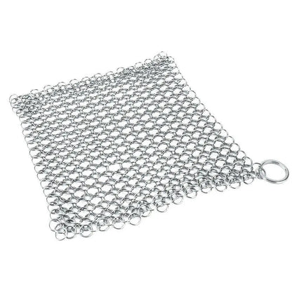 Kitchen Cleaning Ring Stainless Steel Cleaner Chainmail Scrubber Brush Pan Net Home Cookware Reusable Washing Net Cleaning Tool