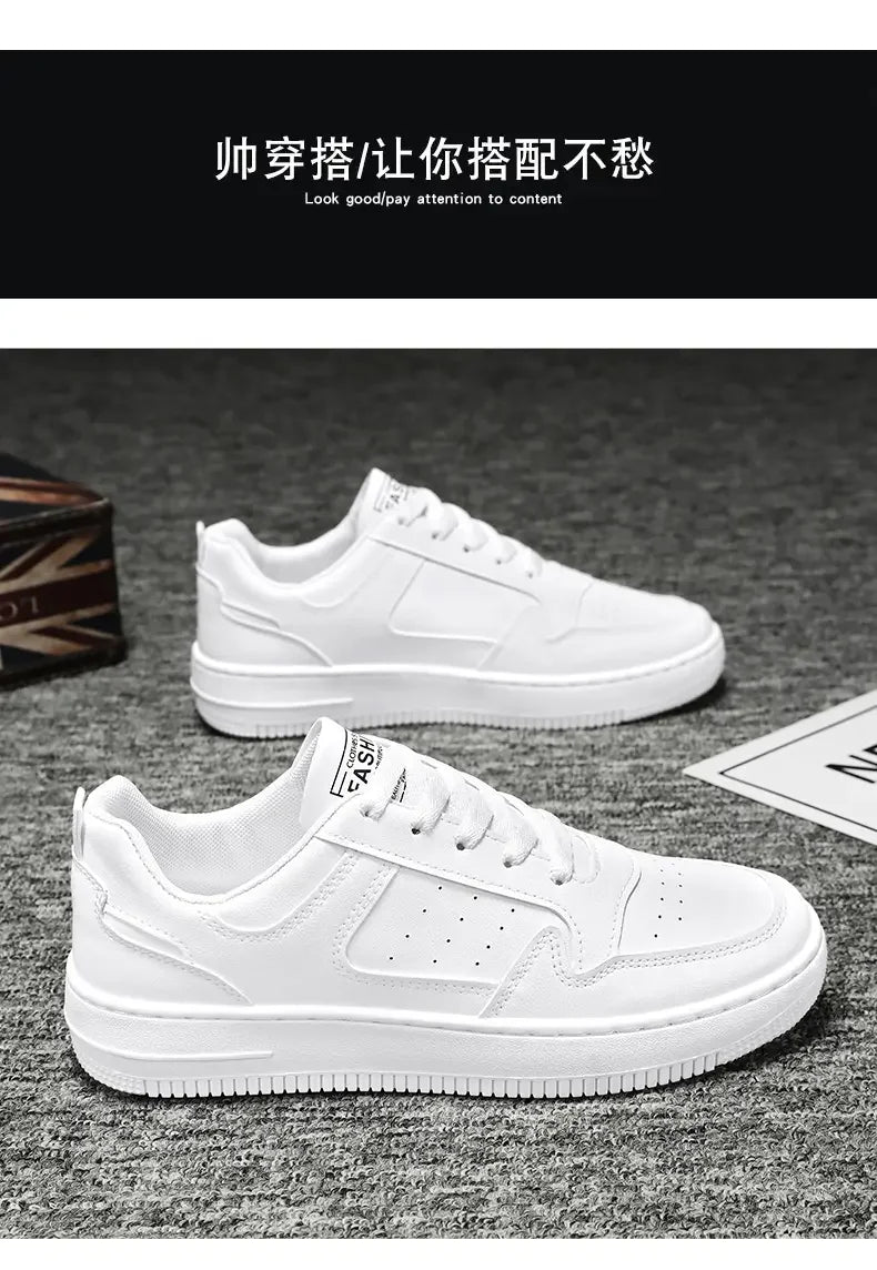 Men's Shoes Explosion Thick Soled Leather Small White Shoes Men's Trendy Shoes with Fashion Board Shoes Street Casual Shoes