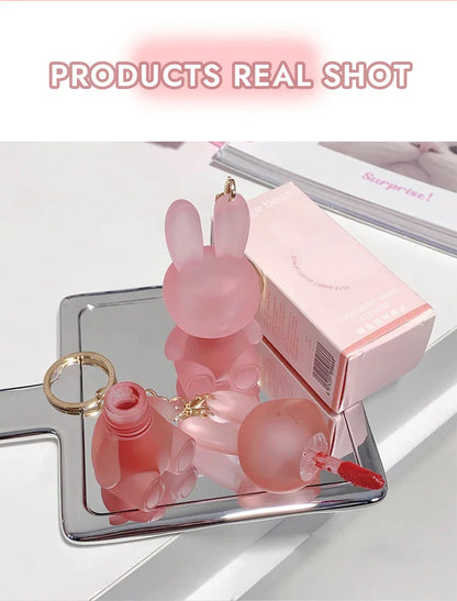 Gege Bear Rabbit Lip Glaze, Matte Velvet Lip Clay Long-lasting Color Non-drying Lipstick