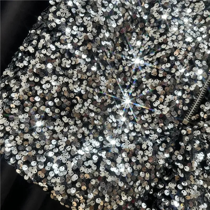 New Autumn Black Velvet Shorts Women Sequined Shiny Versatile Short Pants Clubwear Shorts Hot Pants High Street