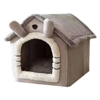 Indoor Warm Dog House Soft Pet Bed Tent House Dog Kennel Cat Bed with Removable Cushion Suitable for Small Medium Large Pets Ind