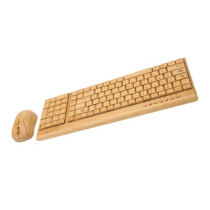 SOFT-Wireless Keyboard Mouse Bamboo Wood Computer Keyboard Bamboo Wireless Keyboard Andmouse