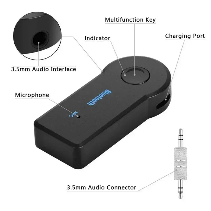 Aux Car Wireless Bluetooth 5.0 Receiver Adapter 3.5mm Jack for Car Music Audio A2dp Headphone Converter Handsfree