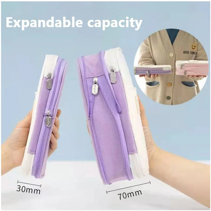 Kawaii Pencil Cases Large Capacity Pencil Bag Pouch Holder Box for Girls Office Students Organizer School Stationery Supplies