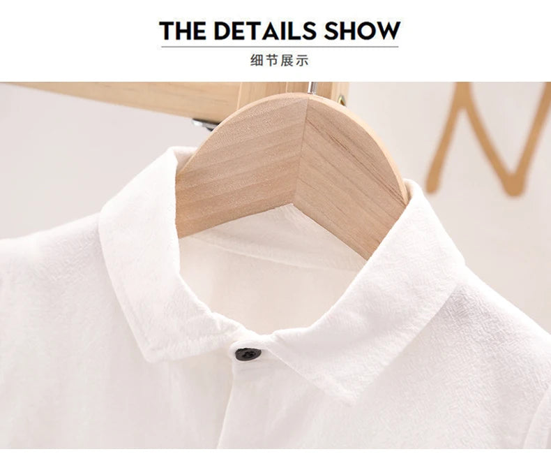 Kids Shirt Clothes Spring Thin Blouses Clothing Infant Boy Striped Cotton Tops 1 2 3 4 Years Kids Long Sleeves Shirt