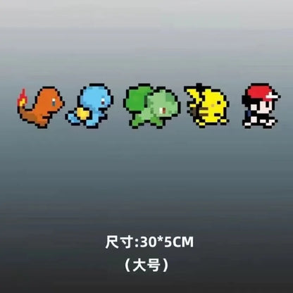 2pcs/Set Pokemon Charmander Reflective Car Stickers Collision Night Warning Reflective Sticker for Automobile Trunk Accessories