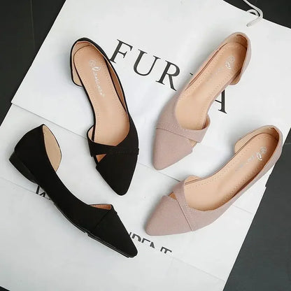 أحدث الأحذية النسائية العصرية ذات المقدمة المدببة، أحذية مسطحة للنساء، عرض عصري مميز، ماركة أصلية فاخرة، تخفيضات رخيصة