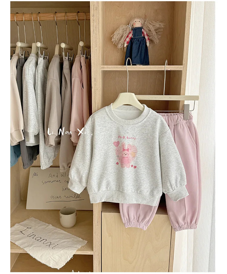 Kids Clothes Sets 2025 Autumn Winter Sport Suits for Boys Cartoon Sweatshirts+pants Tracksuits for Girls Toddler Outfits Sets