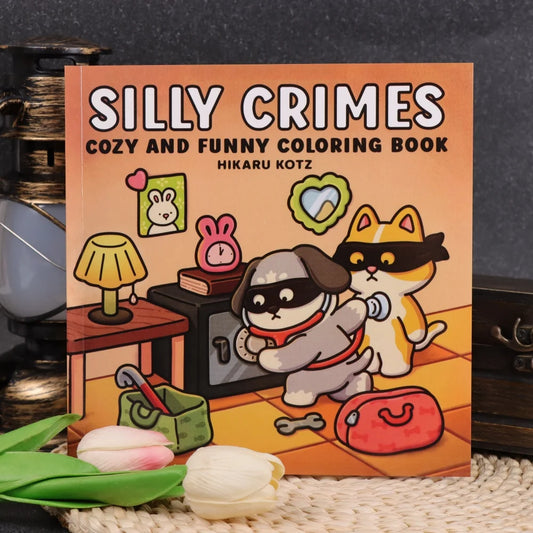 Silly Crimes: Cozy and Funny Coloring Book for Adults and Teens