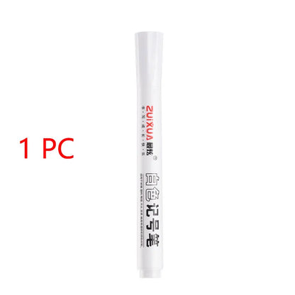 White Marker Pens set Oily Waterproof White Gel Pen DIY Graffiti Sketching Marker Stationery Writing School Supplies brush