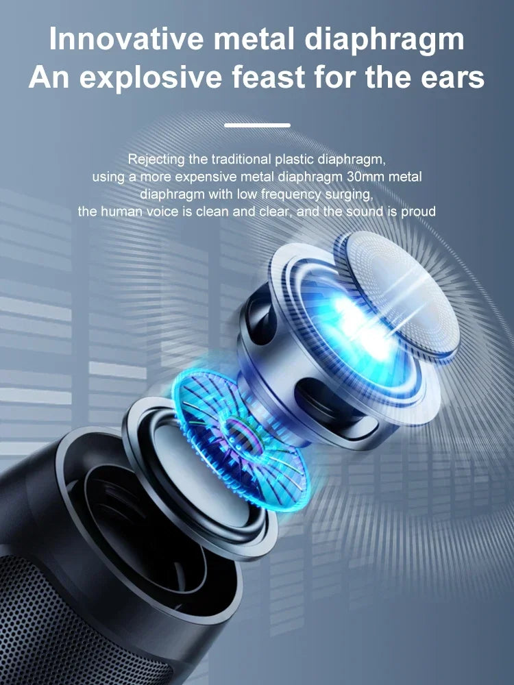 TF USB Bluetooth Speaker Dual Speaker Stereo Outdoor Tfusb Playback Fm Voice Broadcasting Portable Subwoofer Wireless Speaker