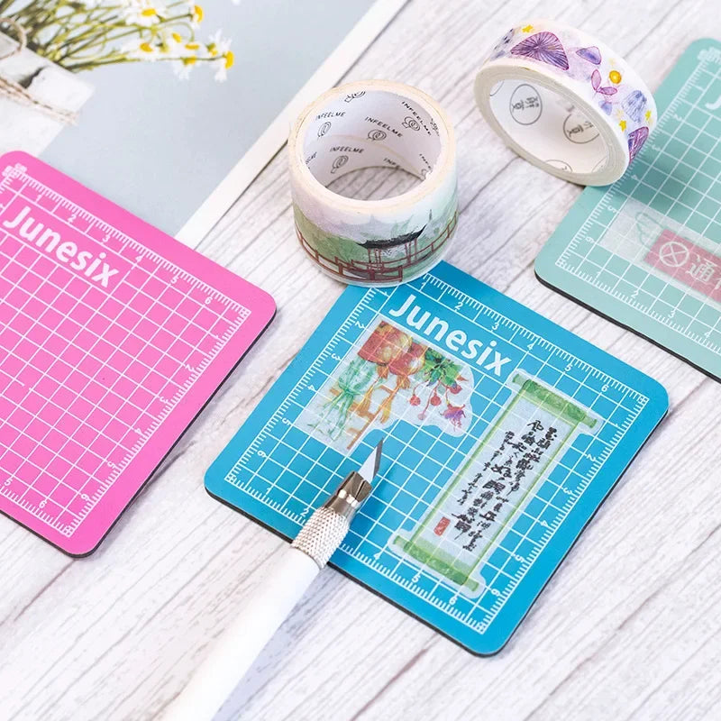 1PC Colorful Mini Model Cutting Mat Engraving Pad Art Supplies Stationery School Supplies 8*8cm for Art Supplies School Tools