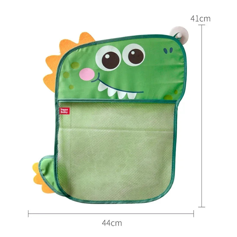 Kids Tidy Organizer Storage Suction Bathroom Bathtub Doll Hanging Bag  Dinosaur Animal Baby Bath Toys Basket Mesh Bag Water Toys