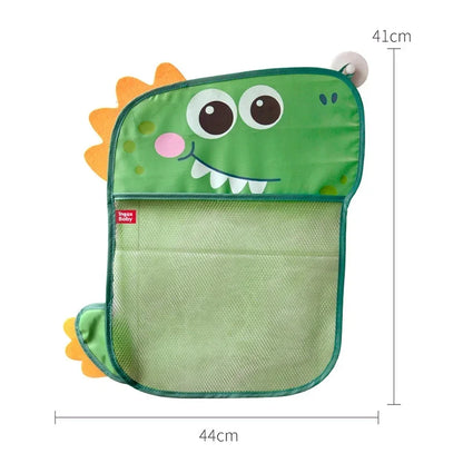 Kids Tidy Organizer Storage Suction Bathroom Bathtub Doll Hanging Bag  Dinosaur Animal Baby Bath Toys Basket Mesh Bag Water Toys