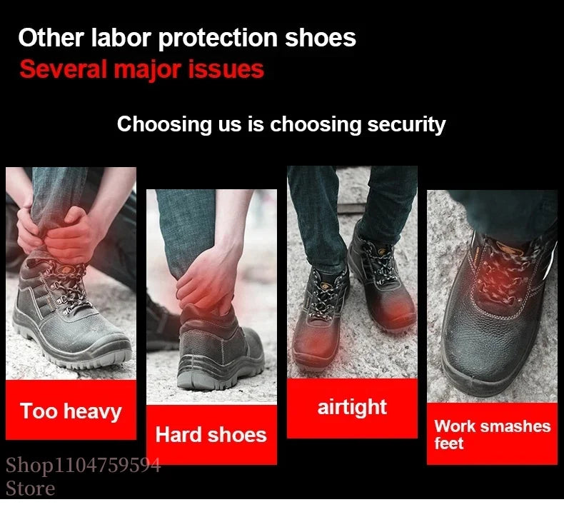 Steel safety shoes designed for men provide durable and stylish protection. Work boots combine functionality with comfort