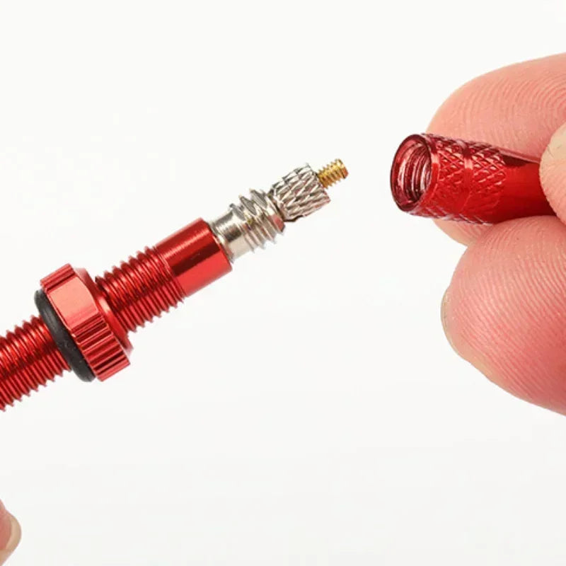 4PCS Aluminum Alloy Bike Tire Valve Caps FV/Presta Valve Covers for Road MTB Track Racing Bikes Durable Cycling Accessories