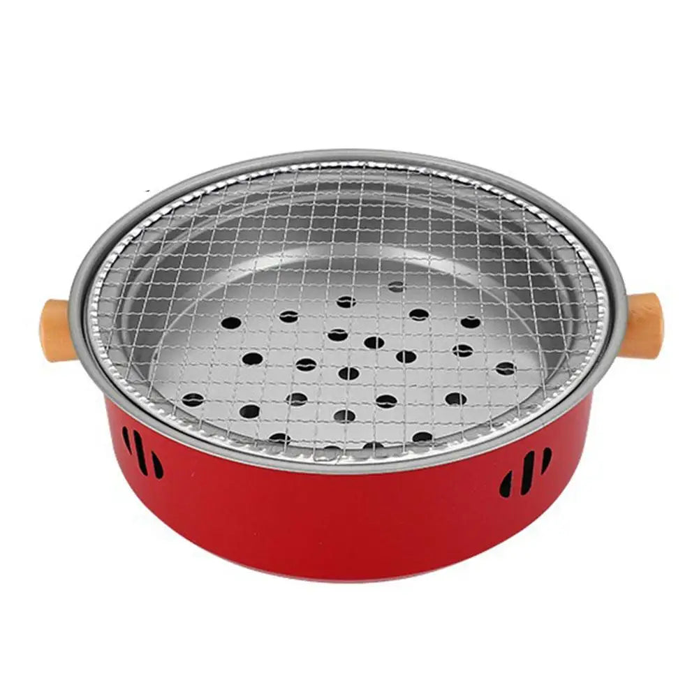 Steel Barbecue Grill Korean Charcoal Stove Split BBQ Stove Round Non-stick Barbecue Rack For Outdoor Camping