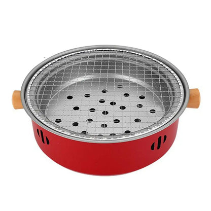 Steel Barbecue Grill Korean Charcoal Stove Split BBQ Stove Round Non-stick Barbecue Rack For Outdoor Camping