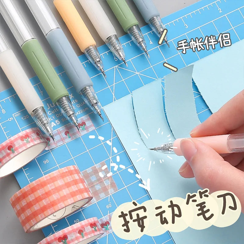 Art Utility Knife Pen Art Scrapbooking Craft Cutting Tool Sticker Paper Cut Knife Express Box Cutter Stationery School Supplies