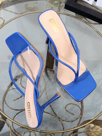 shoes for women 2025 designer luxury new stiletto flip flops clip toe outdoor Transparent slippers black temperament sandals 9CM